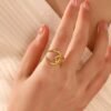 Golden Knot Ring