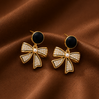 Crystal Bow Dangles