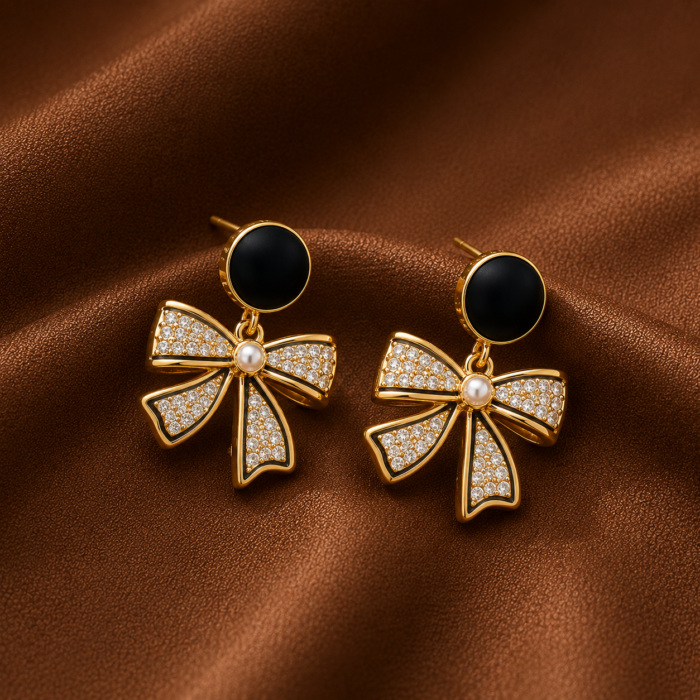 Crystal Bow Dangles