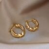 Textured Gold Hoops