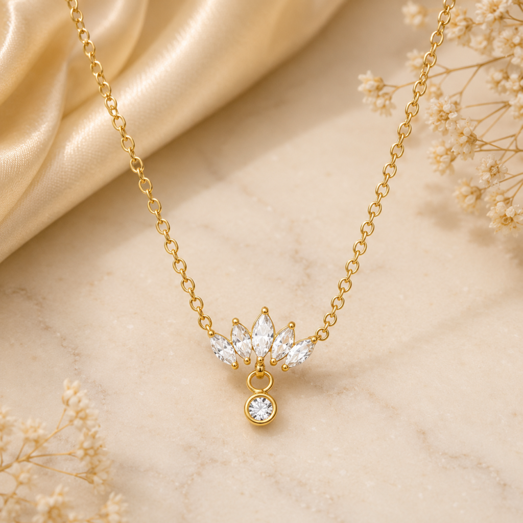 Bloom Grace Crystal Pendant Necklace